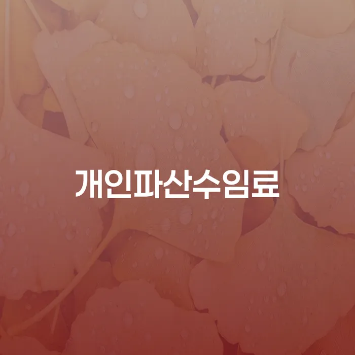 수임료 무이자 자체 분납 가능하고 개인회생으로 현명하게 조심스럽게
