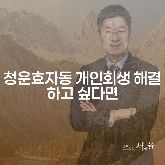 청운효자동 개인회생 해결하고 싶다면