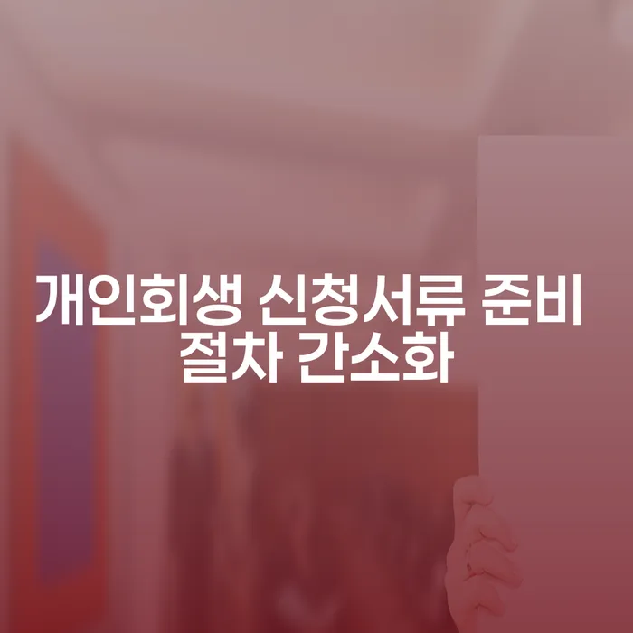 개인회생 신청서류 준비 절차 간소화, 정말 가능할까요?