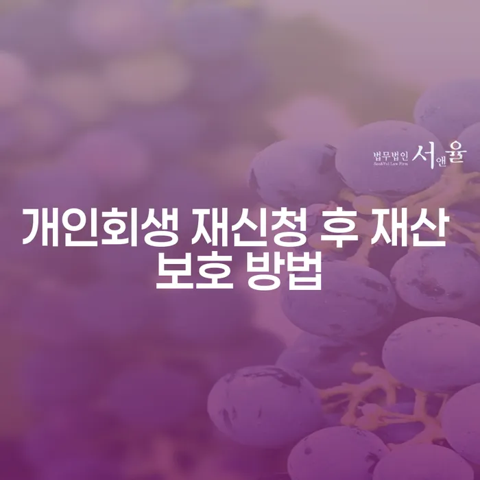 개인회생 재신청 후 재산을 어떻게 보호할 수 있을까요?