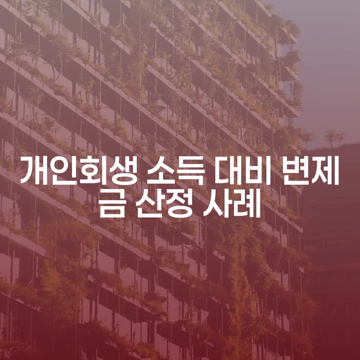 개인회생 소득 대비 변제금 산정 사례, 어떻게 해결할 수 있을까?
